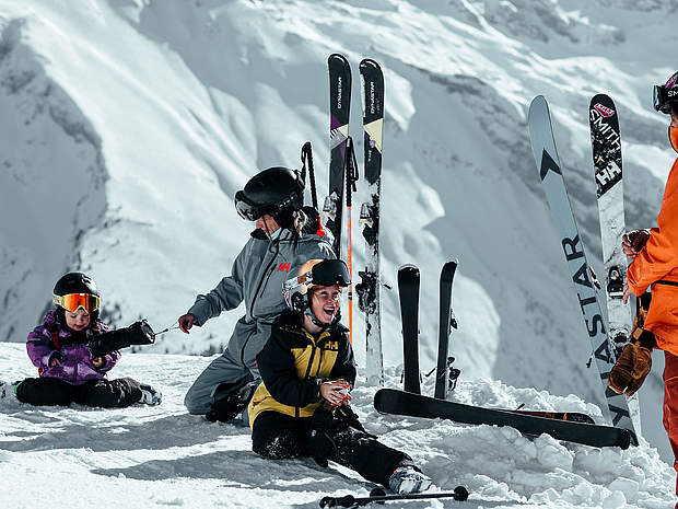 Skifahren als Familie