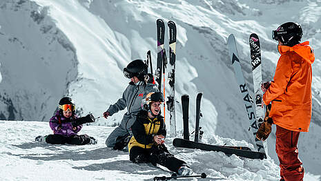 Skifahren als Familie
