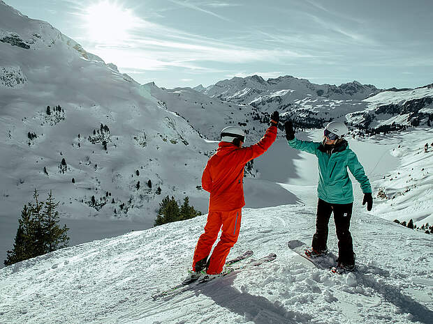Skifahren, Winter, Piste 