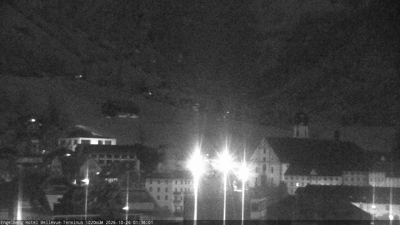 Webcam Engelberg – Klostermatte e monastero, dal Bellevue-Terminus